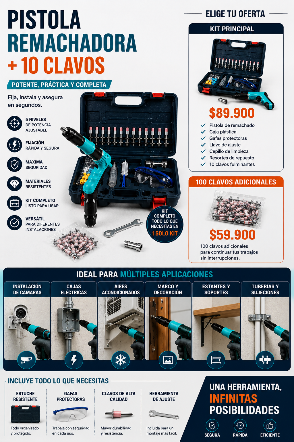 Pistola Remachadora Ultima Generación